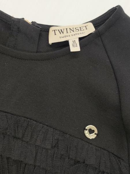 ABITO TWINSET NERO BALZE TULLE TG 14 ANNI