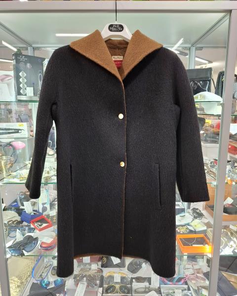 CAPPOTTO MAX MARA ALPACA MARRONE NERO TG S