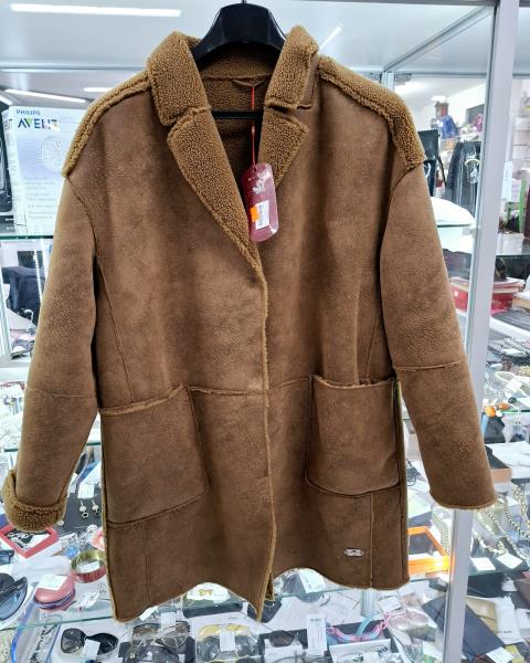 CAPPOTTO RIVA FASHION MAGLIFICIO NIBIONNO MARRONE REVERSIBILE TG L