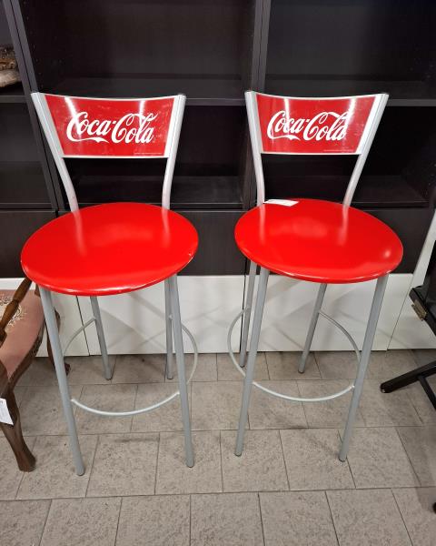 COPPIA SGABELLI COCA COLA