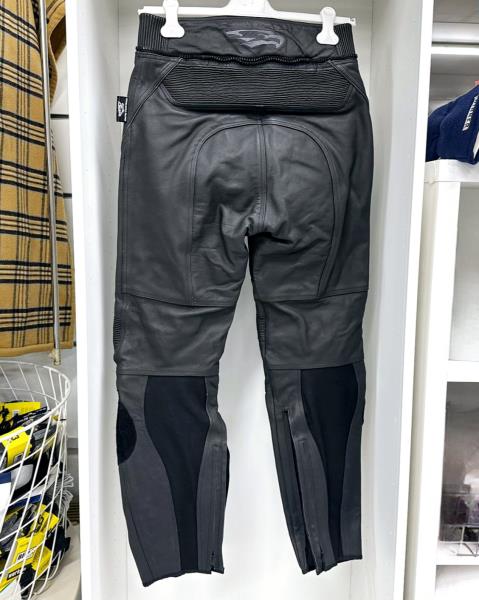 GIACCA+PANTA MOTO GIUDICI PELLE NERA TG 50/52