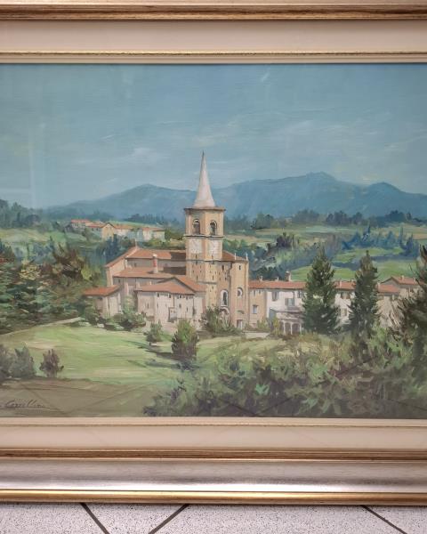 QUADRO D. CERVELLINO CONVENTO CASTIGLIONE OLONA OLIO SU TELA